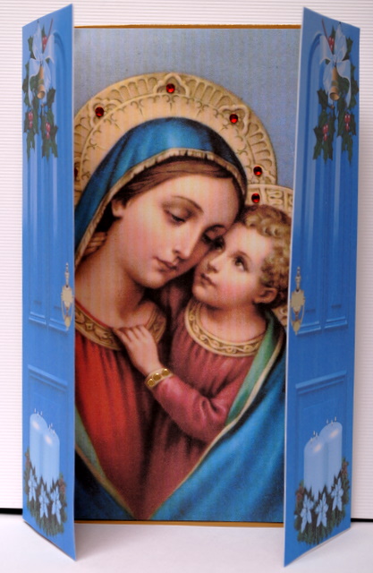Beautiful Pic of Mary Holding Baby Jesus, Gatefold by Kristina Norbat