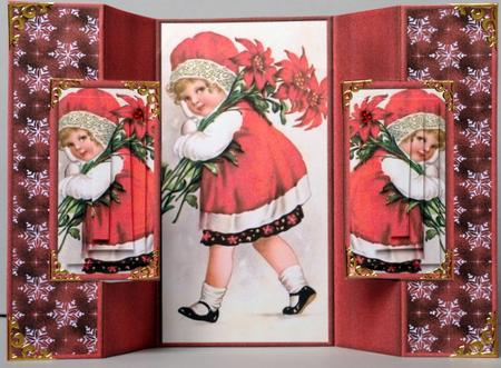 Girl in Red Double Fold Back by Kristina Norbat