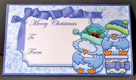 Christmas Money Wallet Peaceful Owls by Kristina Norbat