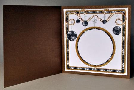 Black Diddy Flakes Christmas Bauble 8in Insert Panel by Kristina Norbat