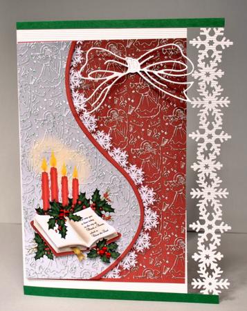 Candles for Christmas Teardrop Side Panel Card by Kristina Norbat