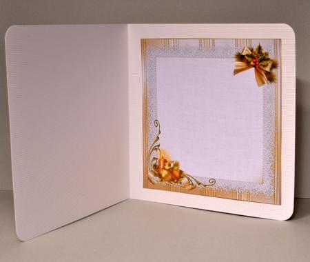 8x8 Vintage Golden Christmas Scene Insert Plate by Kristina Norbat