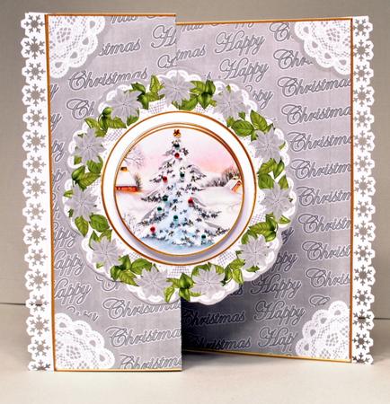 Snowtree Silver Doily Faux Fold Back Card Mini Kit by Kristina Norbat