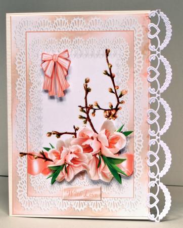 Oriental Pink Blossoms & Insert by Kristina Norbat