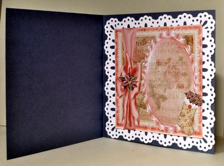 Insert to Shabby Chic Poinsettia Stocking by Kristina Norbat