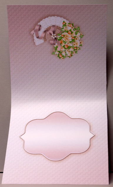 Cream Roses on a Lace Fan Matching 5” x 5” Insert by Kristina Norbat