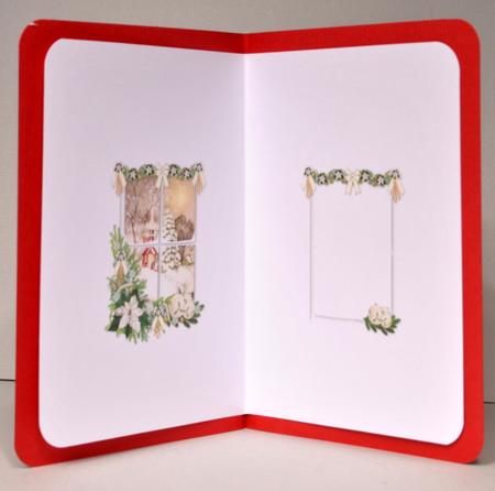 Vintage Christmas Through the Snowy Window Insert by Kristina Norbat