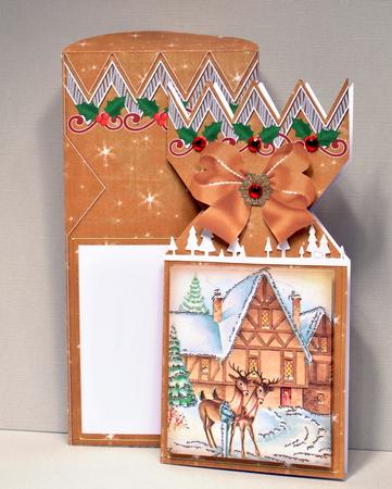 Reindeer Duo Cracker Card & Envelope Mini Kit by Kristina Norbat
