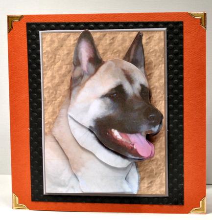 Akita Portrait 3D Decoupage by Kristina Norbat