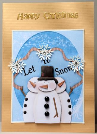 Let It Snow Snowmen Decoupage by Kristina Norbat