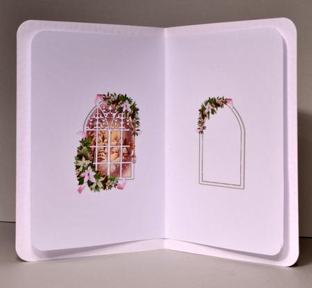 Pink Christmas Through the Window Insert by Kristina Norbat
