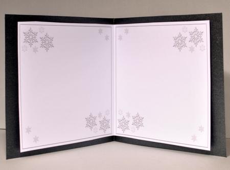 Snowflakes Silver Plain 5-5in Folded Insert by Kristina Norbat