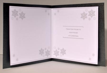 Snowflakes Silver Ours to Yours 5-5in Folded Insert by Kristina Norbat