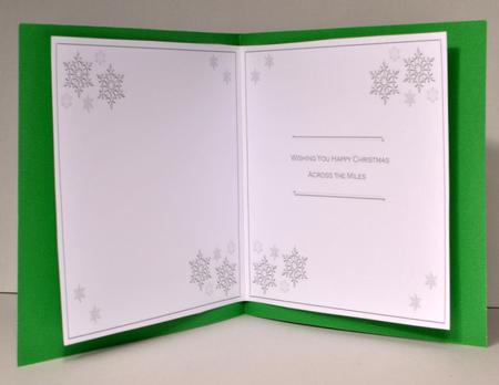 Snowflakes Silver Across the Miles 5-5in Folded Insert by Kristina Norbat