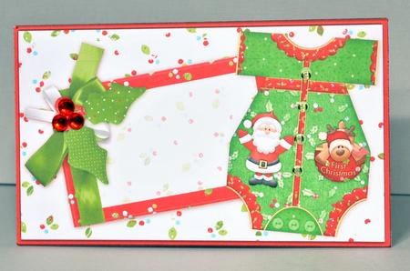 Christmas Money Wallet Baby's 1st Christmas Santa Romper by Kristina Norbat