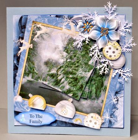 Christmas Frost with Decoupage and Pyramid Layers by Kristina Norbat