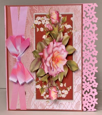 Beautiful Pink Roses in a Vintage Frame by Kristina Norbat
