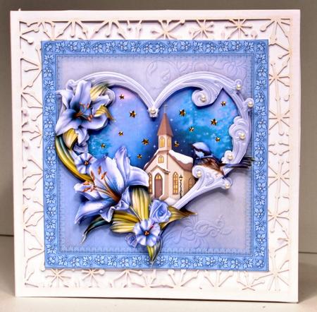 Wynter Lilies 8" Square Card Mini-kit by Kristina Norbat