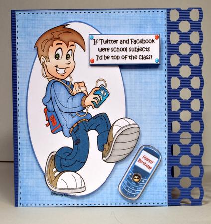 Teen Boy Top of the Class Quick Card by Kristina Norbat