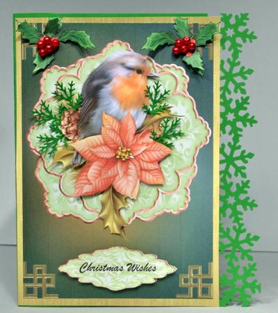Lovely Robin and Ponsetias by Kristina Norbat