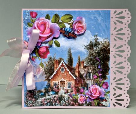 Rose Cottage Quick & Easy Card Topper Insert & Verse by Kristina Norbat