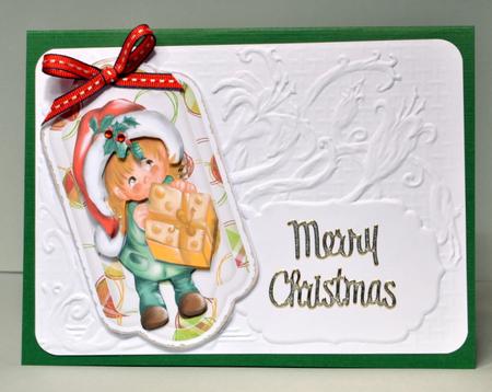 Little Girl with Present on a Tag by Kristina Norbat