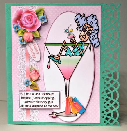 Stella Shopping for Your Birthday Quick Card by Kristina Norbat