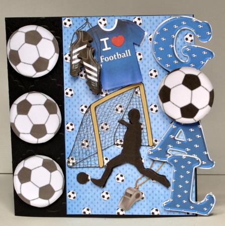 I Love Football Overthe Edge Blue by Kristina Norbat