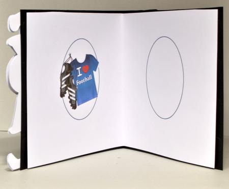 I Love Football Overthe Edge Blue Insert by Kristina Norbat