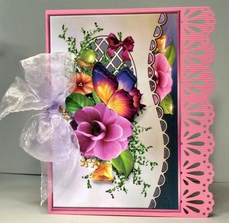 Scalloped S Edged Lattice Card Camelias by Kristina Norbat