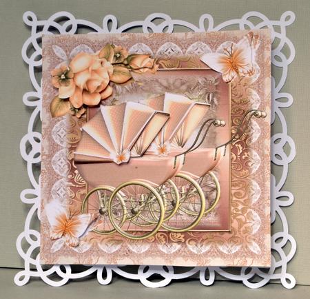 Twin Girls Baby Pram Topper by Kristina Norbat
