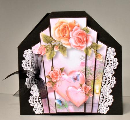 Art Deco Hearts & Flowers - Rosy Glow Roses by Kristina Norbat