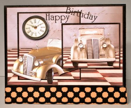 Male Card Vintage Card Birthday Time by Kristina Norbat