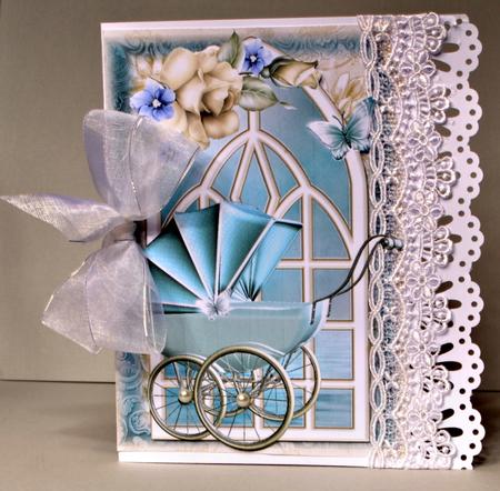 Vintage Baby Boy Pram Window Topper by Kristina Norbat