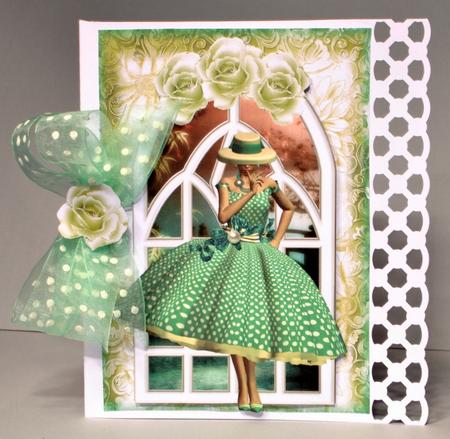 The Polka Dot Green Dress Window by Kristina Norbat