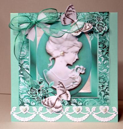 Beautiful White Cameo 8x8 by Kristina Norbat
