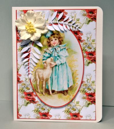 Vintage Girl and Poppies by Kristina Norbat