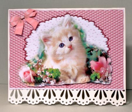 Lovely Fluffy Kitten in the Flowers by Kristina Norbat