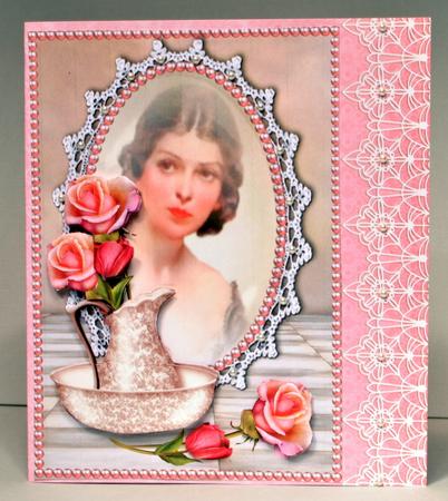 Vintage Beauty in Pearl Frame by Kristina Norbat