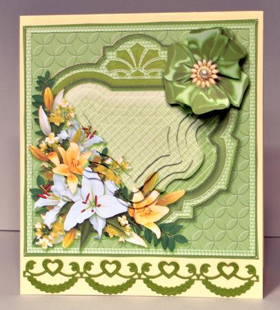 White & Yellow Lilies 6in x 6in Panel Pyramage by Kristina Norbat
