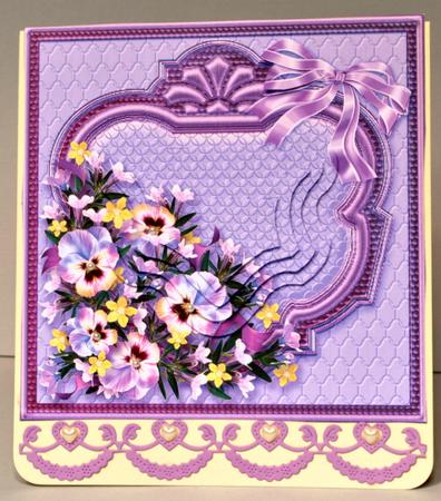Lilac Pansies 6in x 6in Panel Pyramage by Kristina Norbat