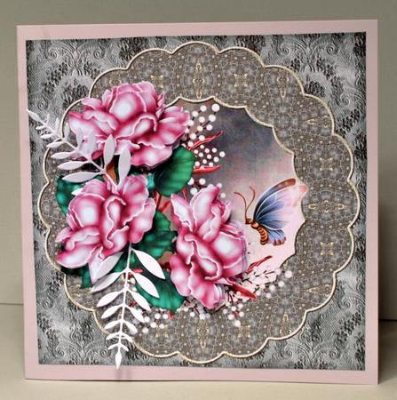 Vintage Roses Round Topper by Kristina Norbat
