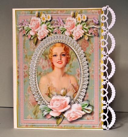 Lovely Vintage Lady with Roses  by Kristina Norbat
