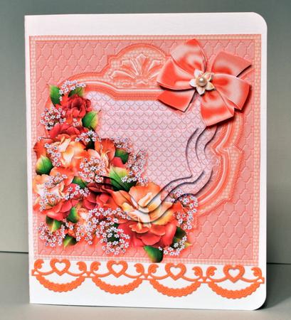Autumn Roses 6in x 6in Panel Pyramage by Kristina Norbat