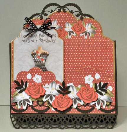 Red B Dotty Looking Fabulous Scallop Fashion Tag Cf Mini Kit by Kristina Norbat