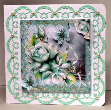 Gorgeous Teal Roses Topper by Kristina Norbat