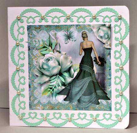 Teal Rose Beauty Topper by Kristina Norbat