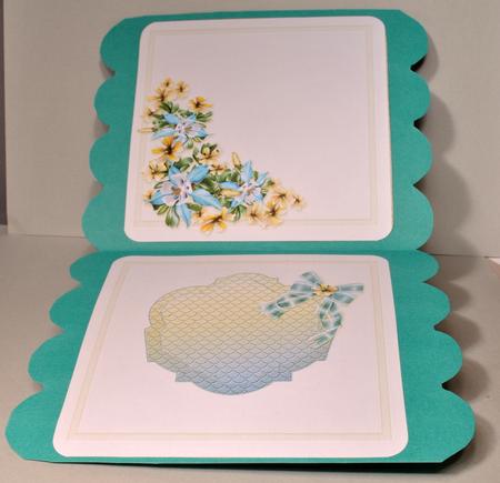 Blue and Yellow Flowers Matching 6in x 6in Insert by Kristina Norbat