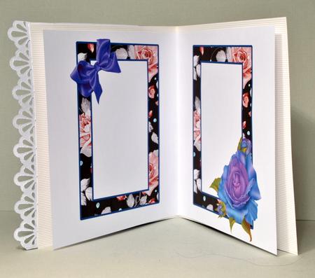 Cameo with Blue Roses Insert by Kristina Norbat