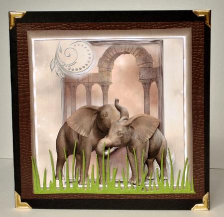Beautiful Elephant Couple by Kristina Norbat